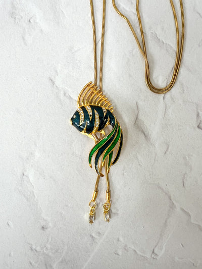 Blue Goldfish Bolo Tie
