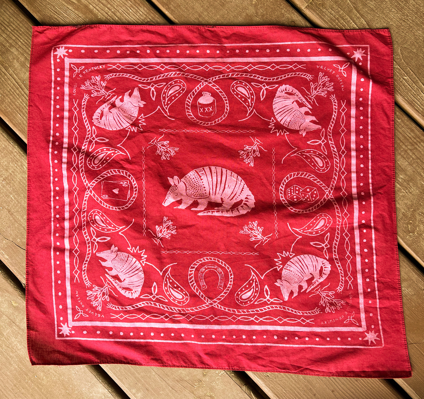 Armadillo Cotton Bandana - Multiple Colors