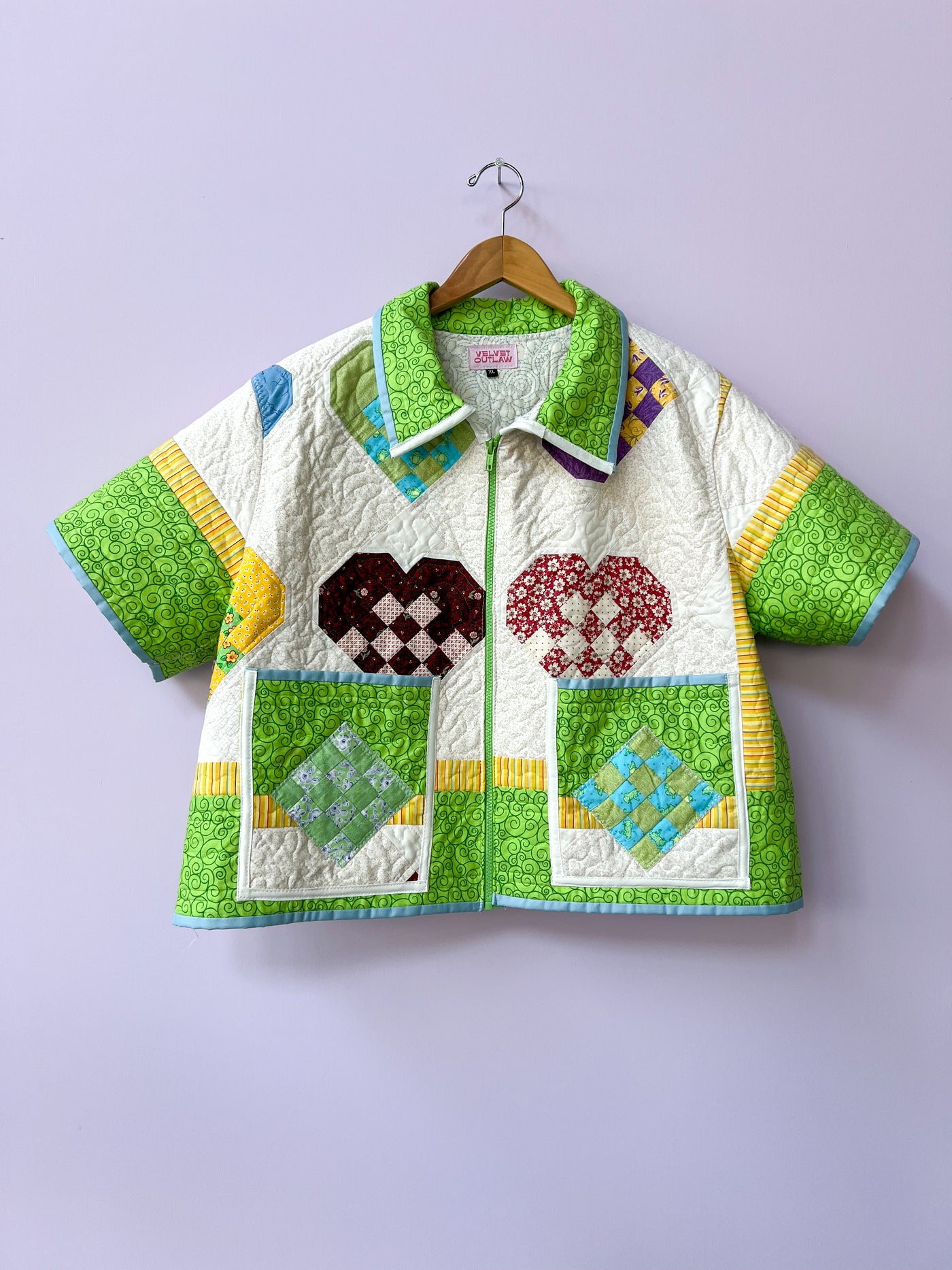 Quilted Short Sleeve Top/Jacket XL