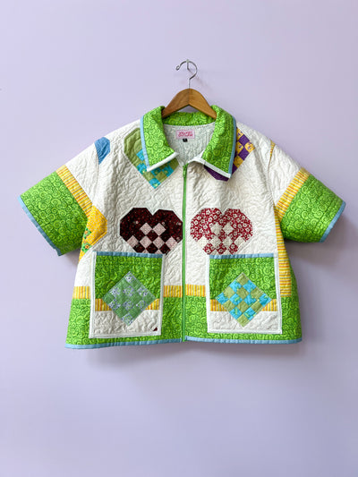 Quilted Short Sleeve Top/Jacket XL