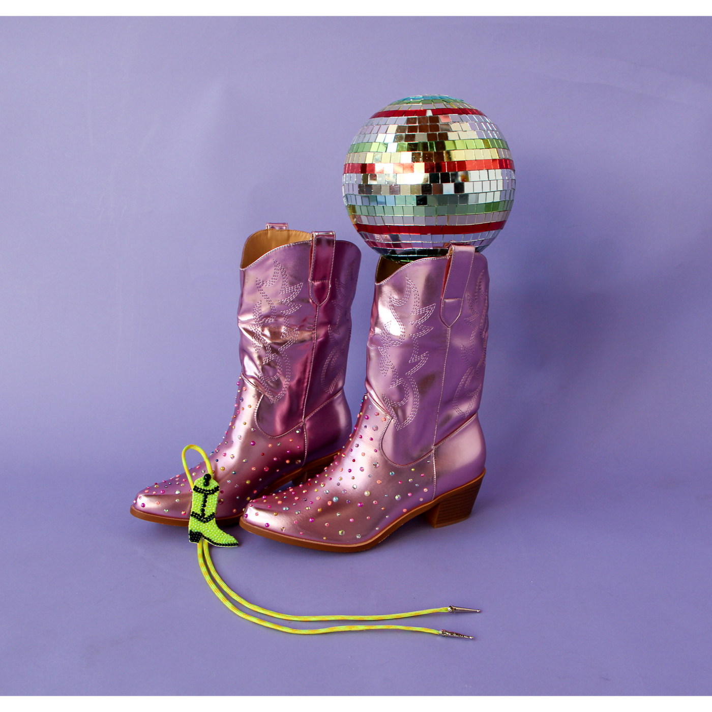 Metallic Pink Cowboy Boot #2 Size 9.5