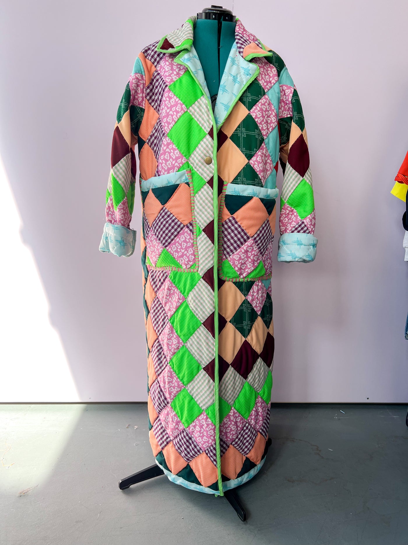 Long Maximalist Quilted Coat 2X