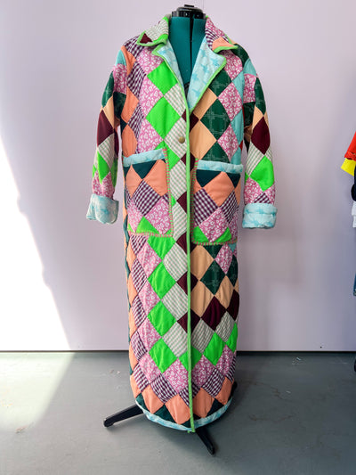 Long Maximalist Quilted Coat 2X
