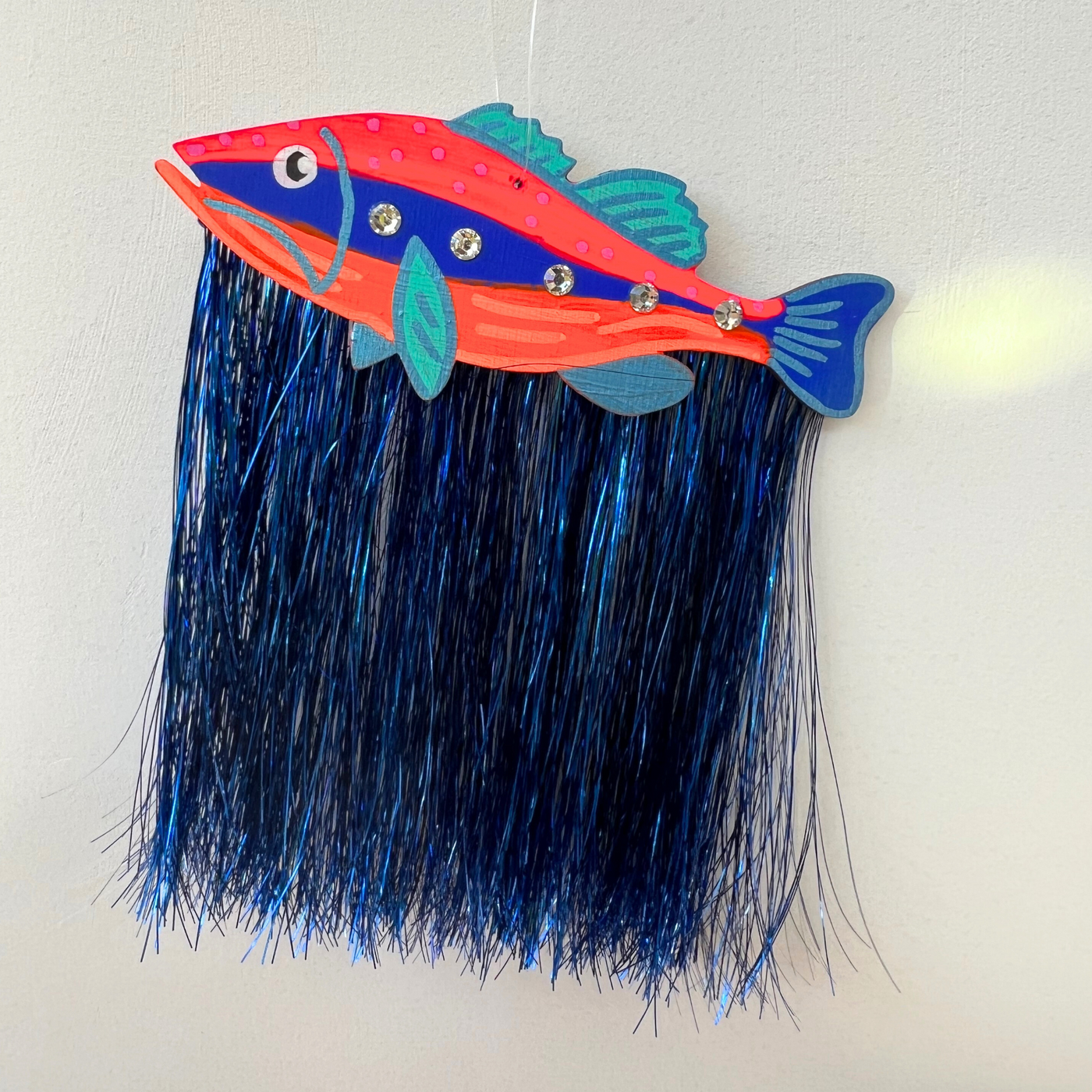 Blue Fish with Blue Fringe Wall Art