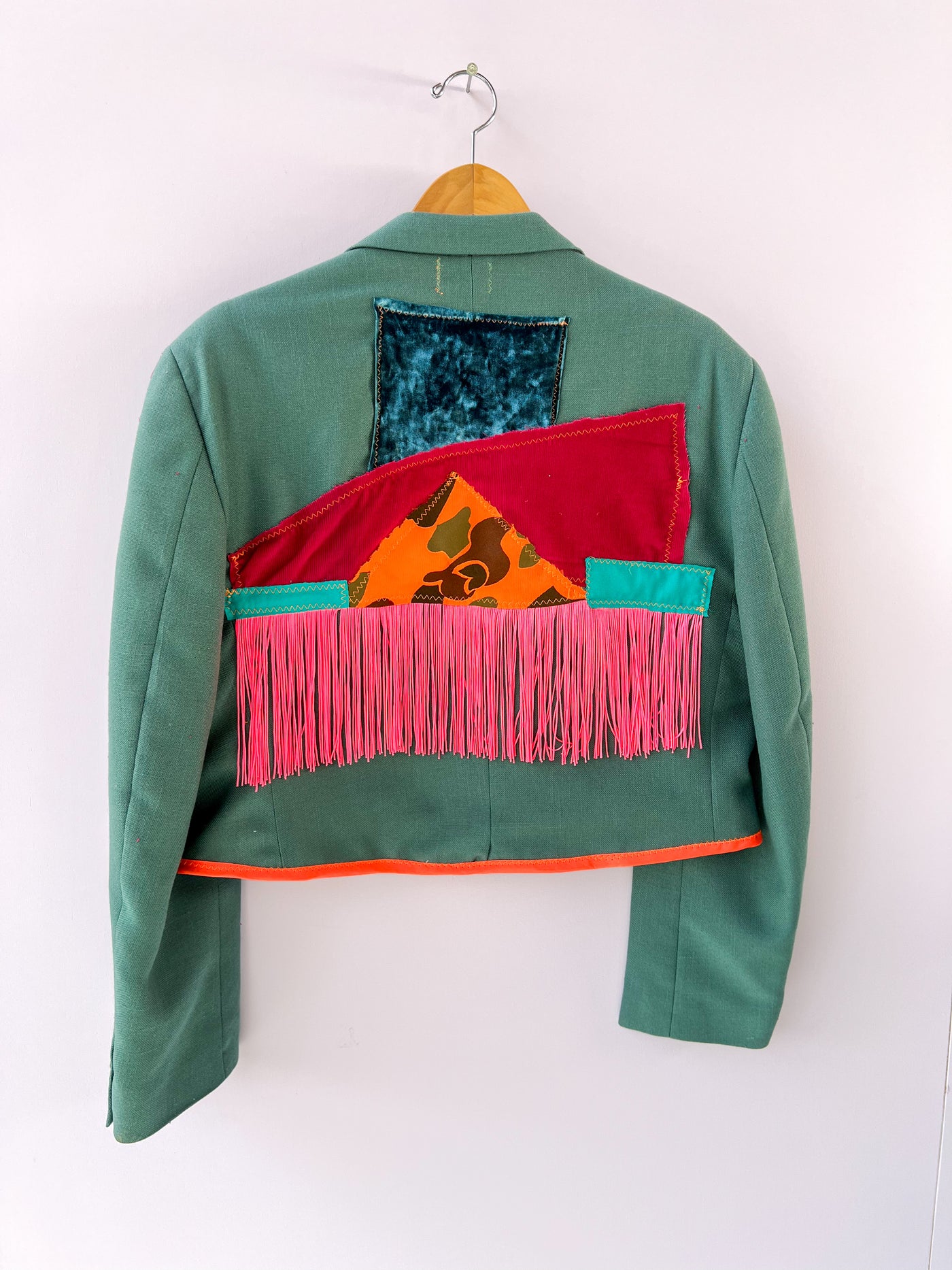Abstract Maximalist Fringe Blazer - Large