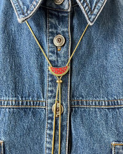 Watermelon Gold Vintage Style Bolo Tie