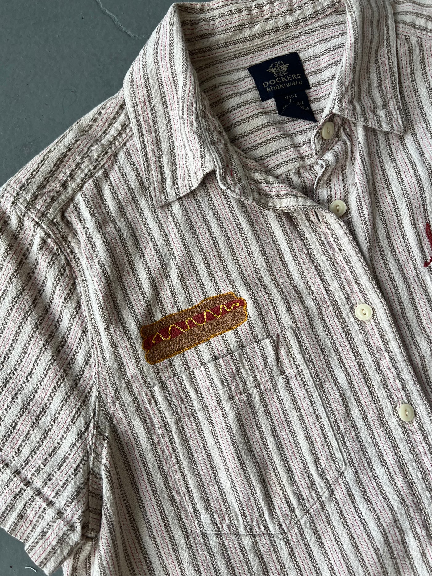Hot Dog Chain Stitch Shirt L