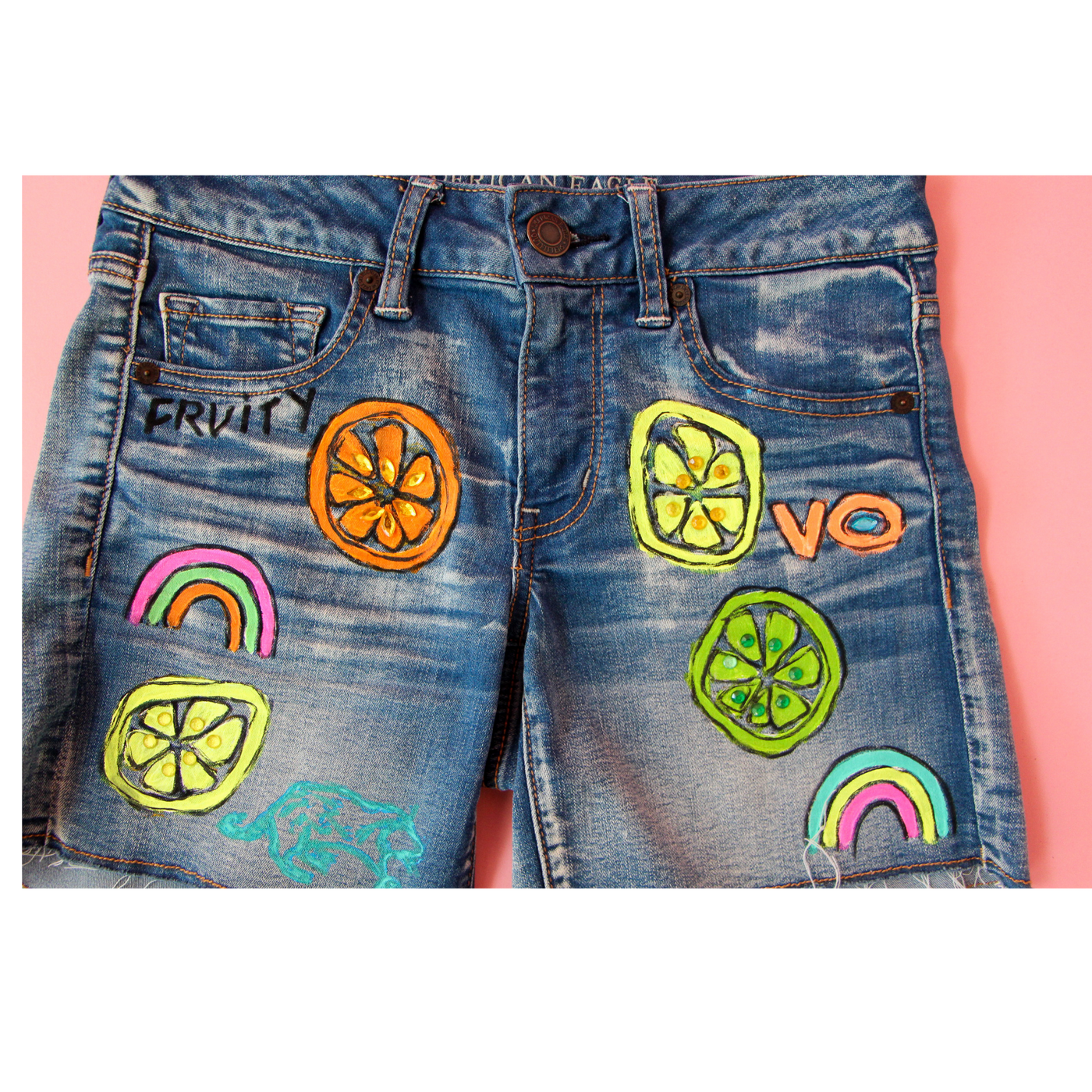 Denim Fruit Short #2 Size 4