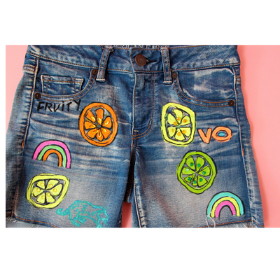 Denim Fruit Short #2 Size 4