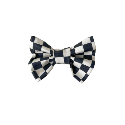 Black & White Checker Dog Bow Tie