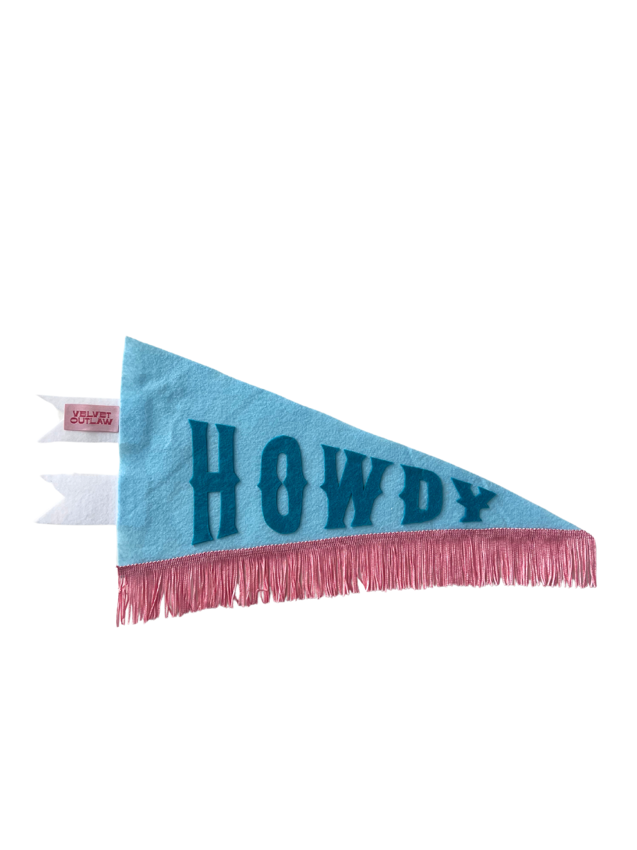 Howdy - Trans Pride Pennant Flag