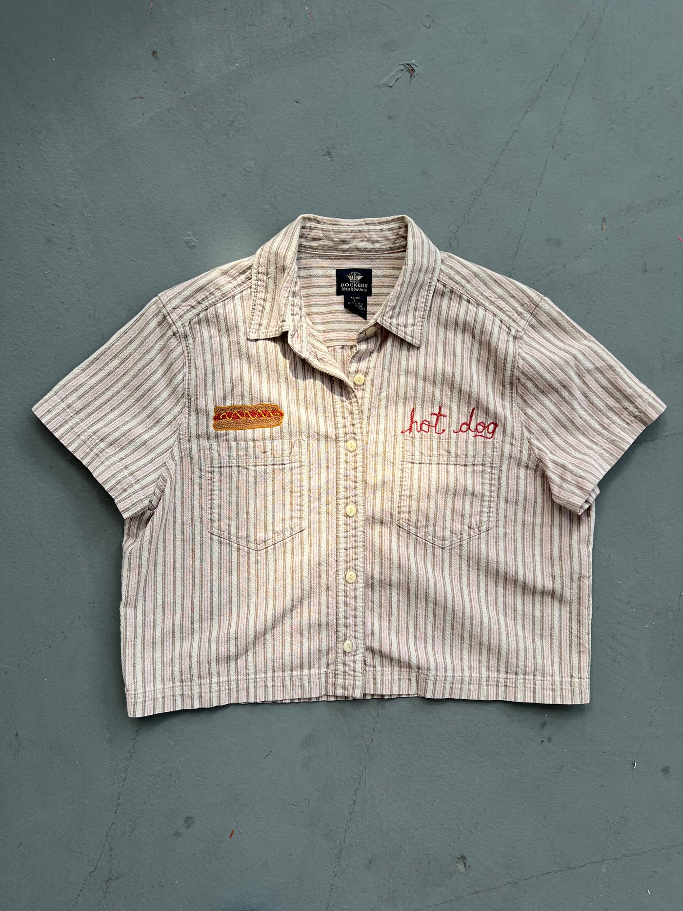 Hot Dog Chain Stitch Shirt L