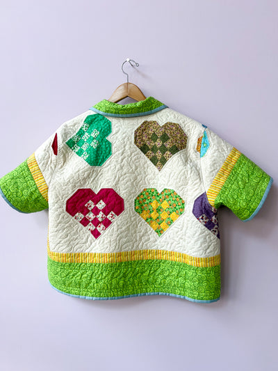Quilted Short Sleeve Top/Jacket XL