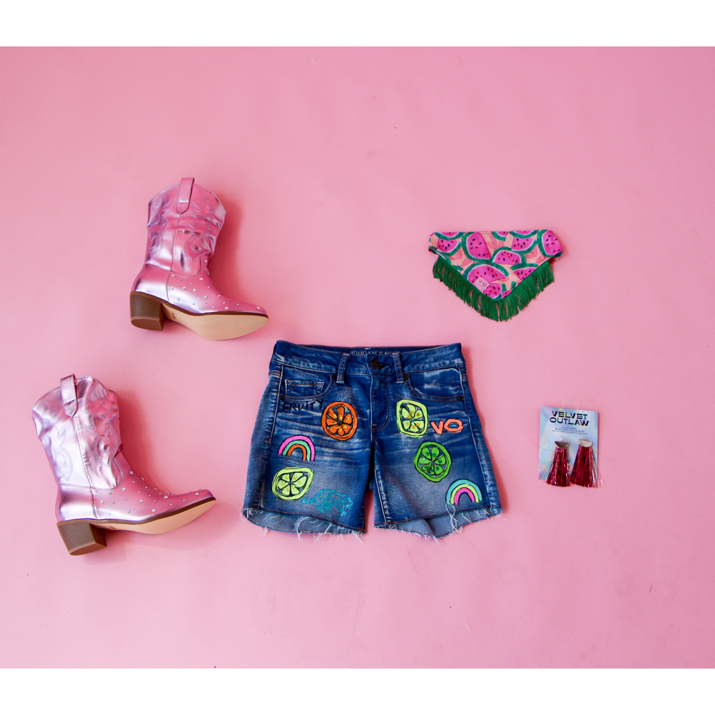 Denim Fruit Short #2 Size 4