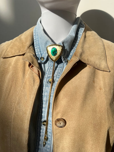 Emerald Gold Vintage Bolo Tie