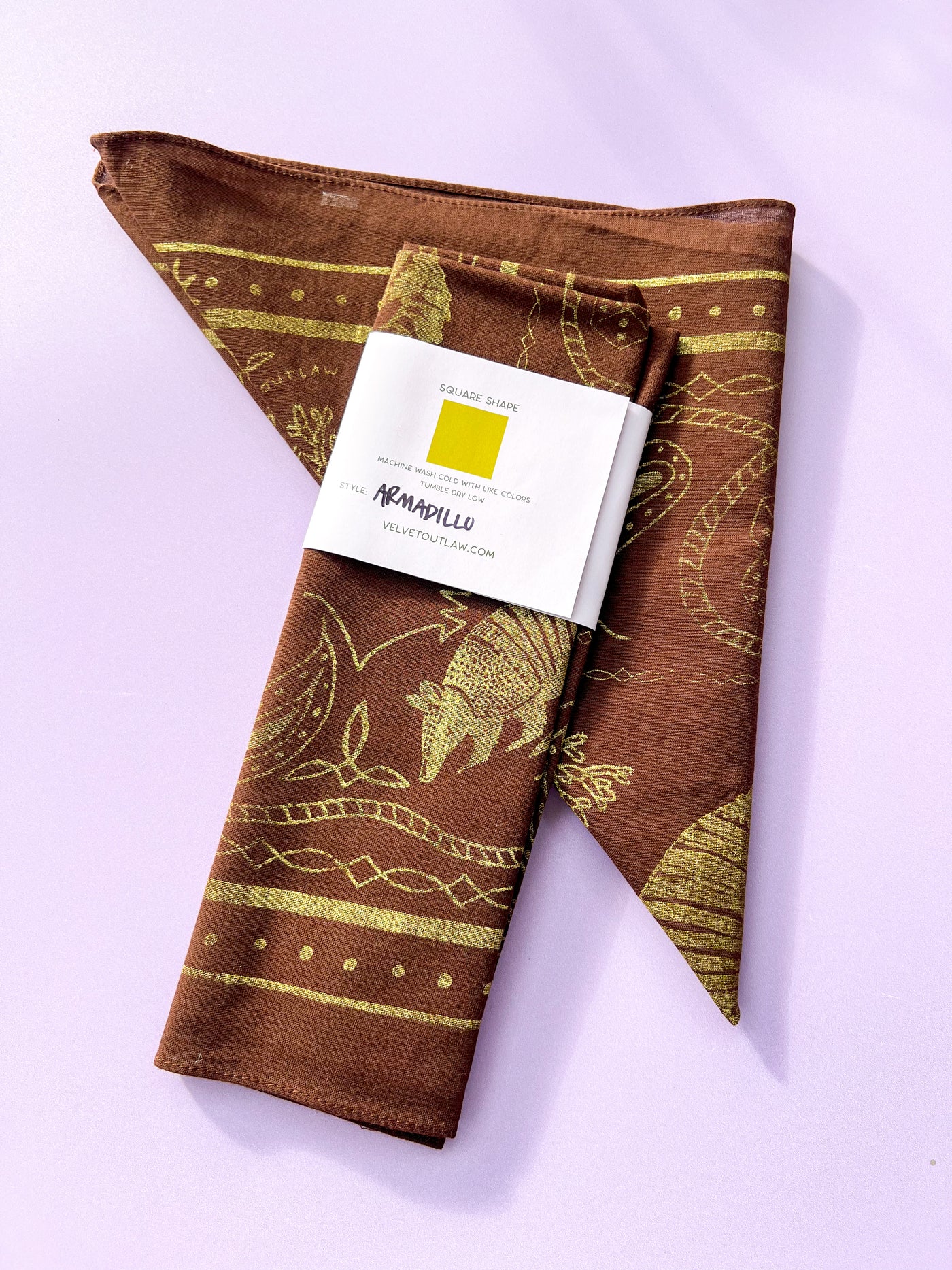 Armadillo Cotton Bandana - Multiple Colors