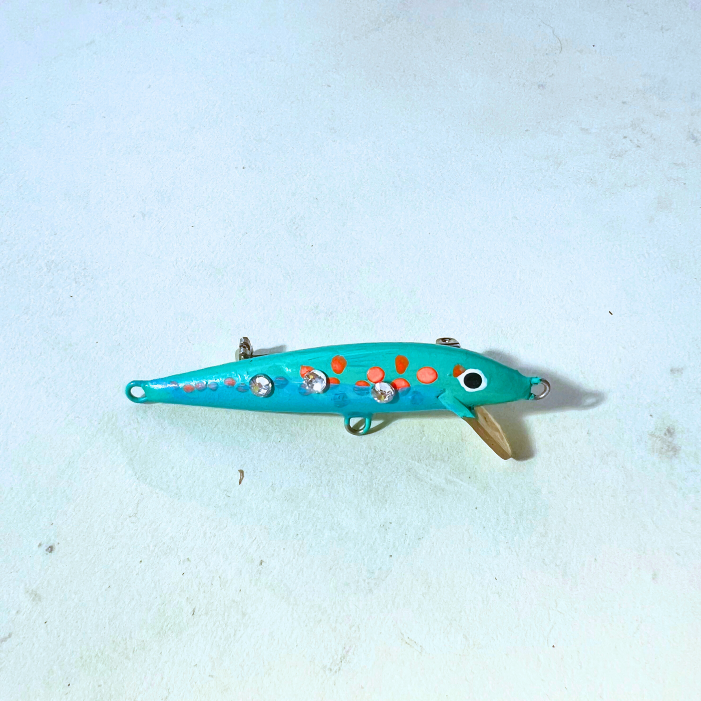 Rhinestone Fish Lure Pin