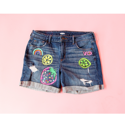 Denim Fruit Short #1 Size 6