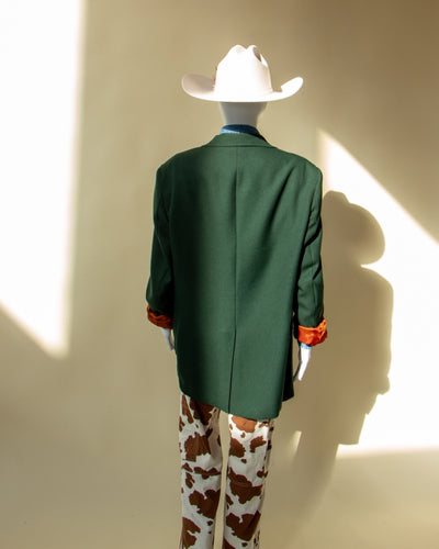 Green Reworked Rhinestone Western Style Jacket L