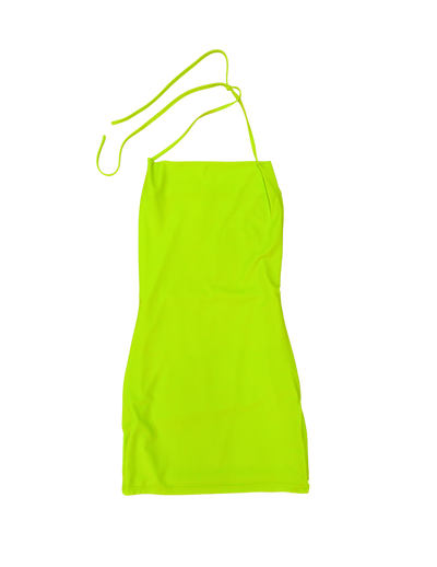 Neon Green Mini Dress - XS