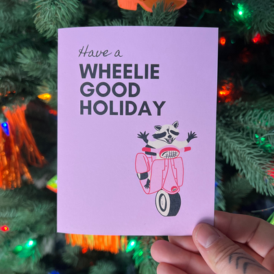 Raccoon Holiday Card