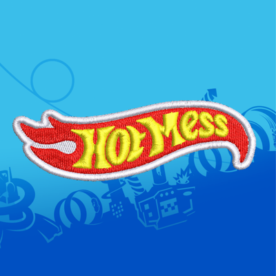 Hot Mess Embroidered Iron-on Patch