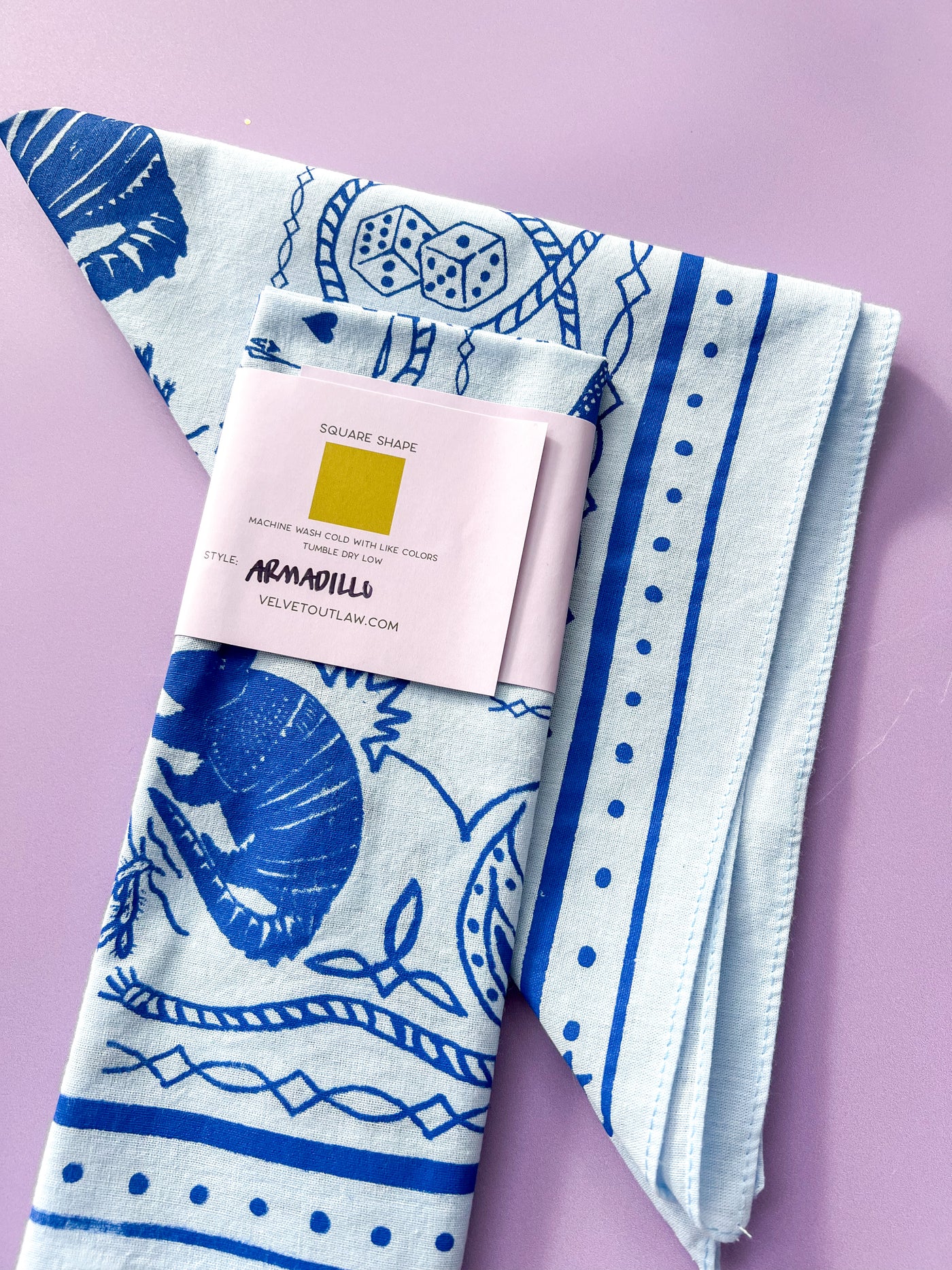 Armadillo Cotton Bandana - Multiple Colors