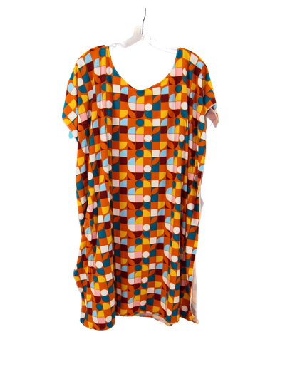 Orange Retro Kaftan Dress M-XL