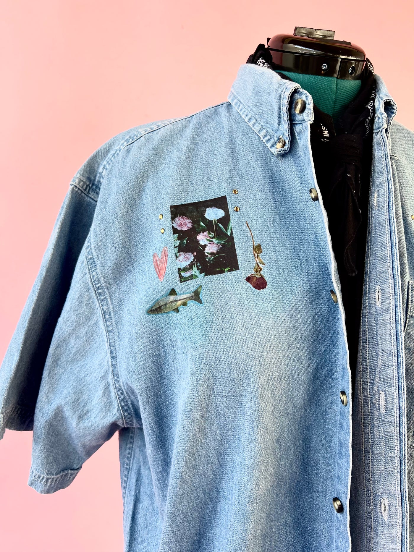 Denim Upcycled Shirt L/XL