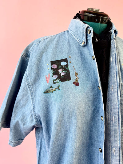 Denim Upcycled Shirt L/XL