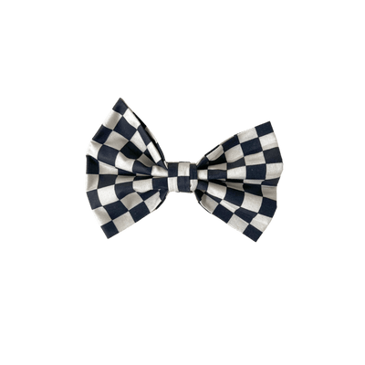 Black & White Checker Dog Bow Tie