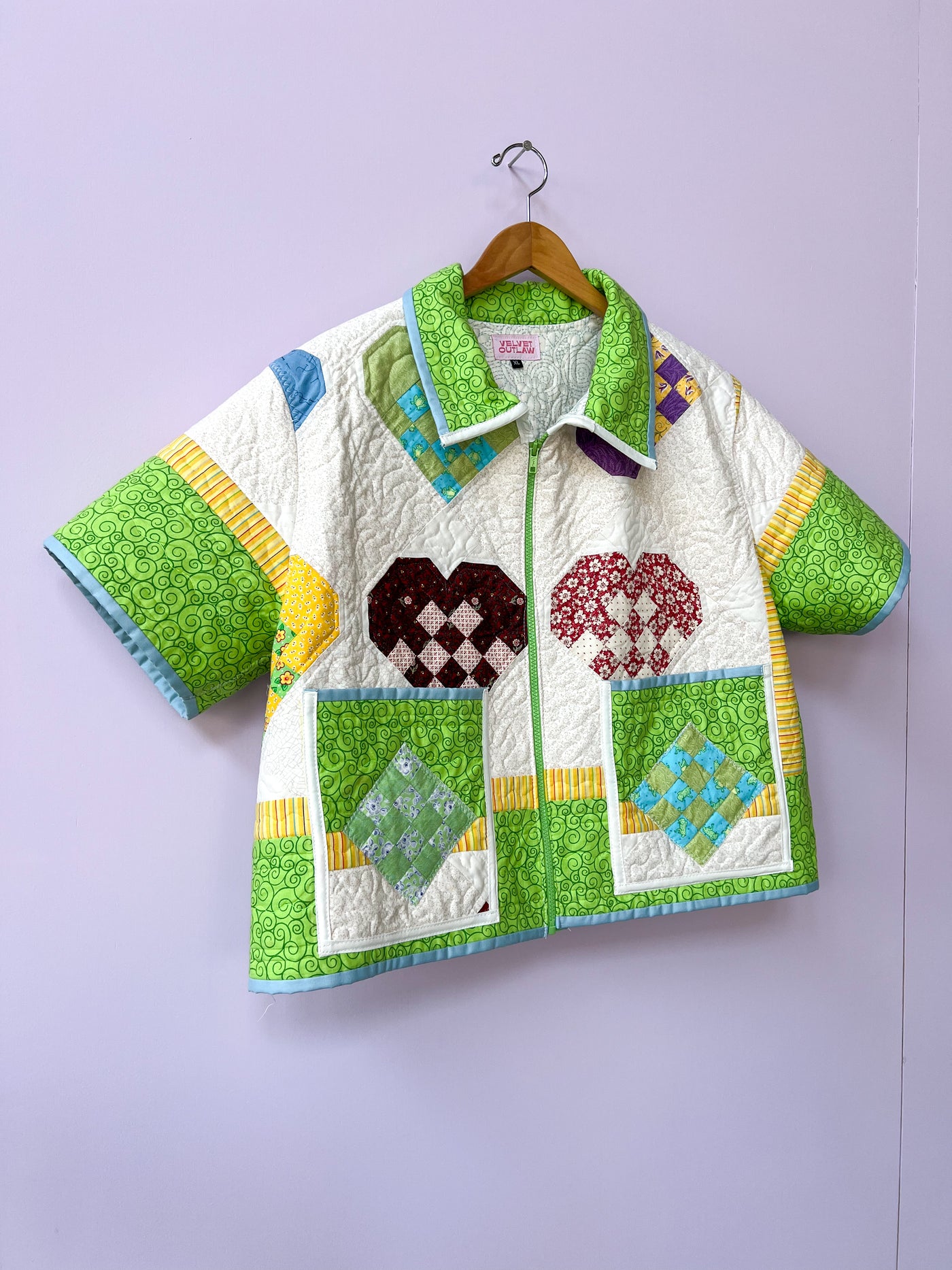 Quilted Short Sleeve Top/Jacket XL