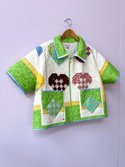 Quilted Short Sleeve Top/Jacket XL