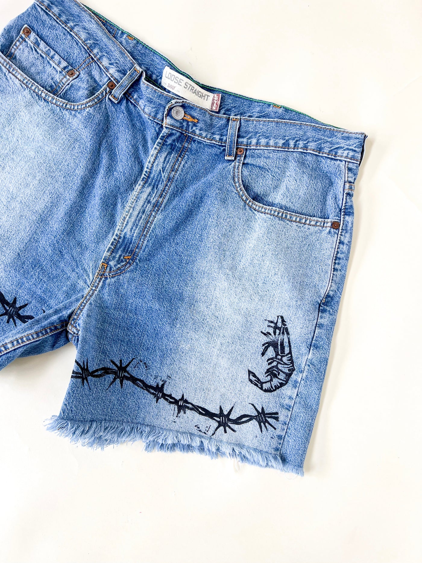 Shrimp Block Print Jorts