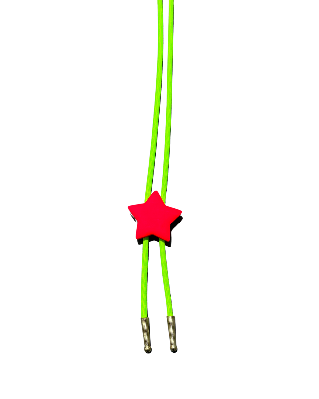 Hot Pink Star Neon Green Bolo Tie