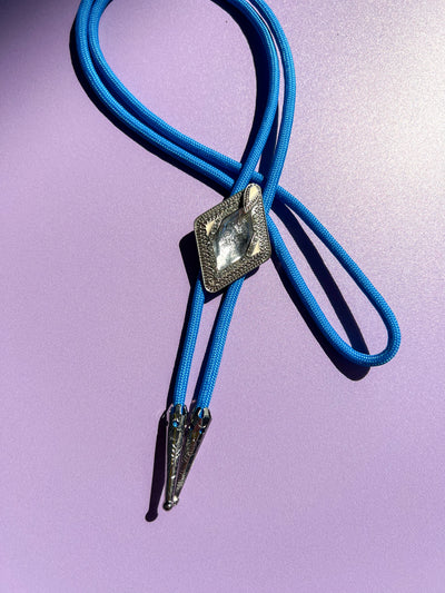 Upcycled Blue Bolo Tie