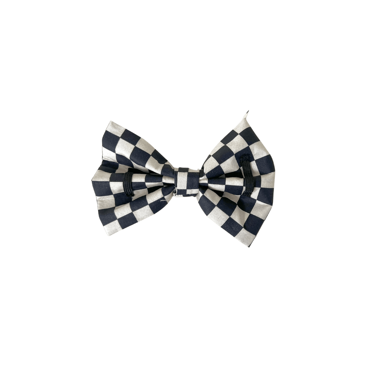 Black & White Checker Dog Bow Tie