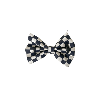 Black & White Checker Dog Bow Tie