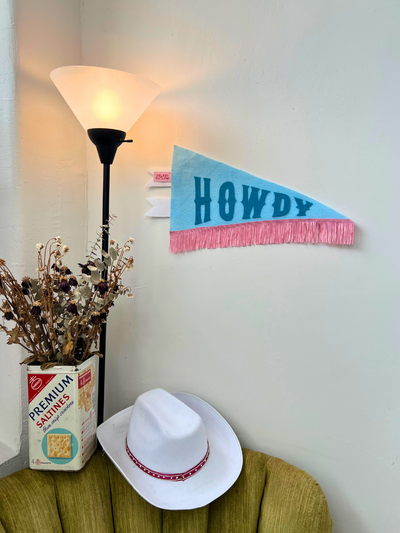 Howdy - Trans Pride Pennant Flag