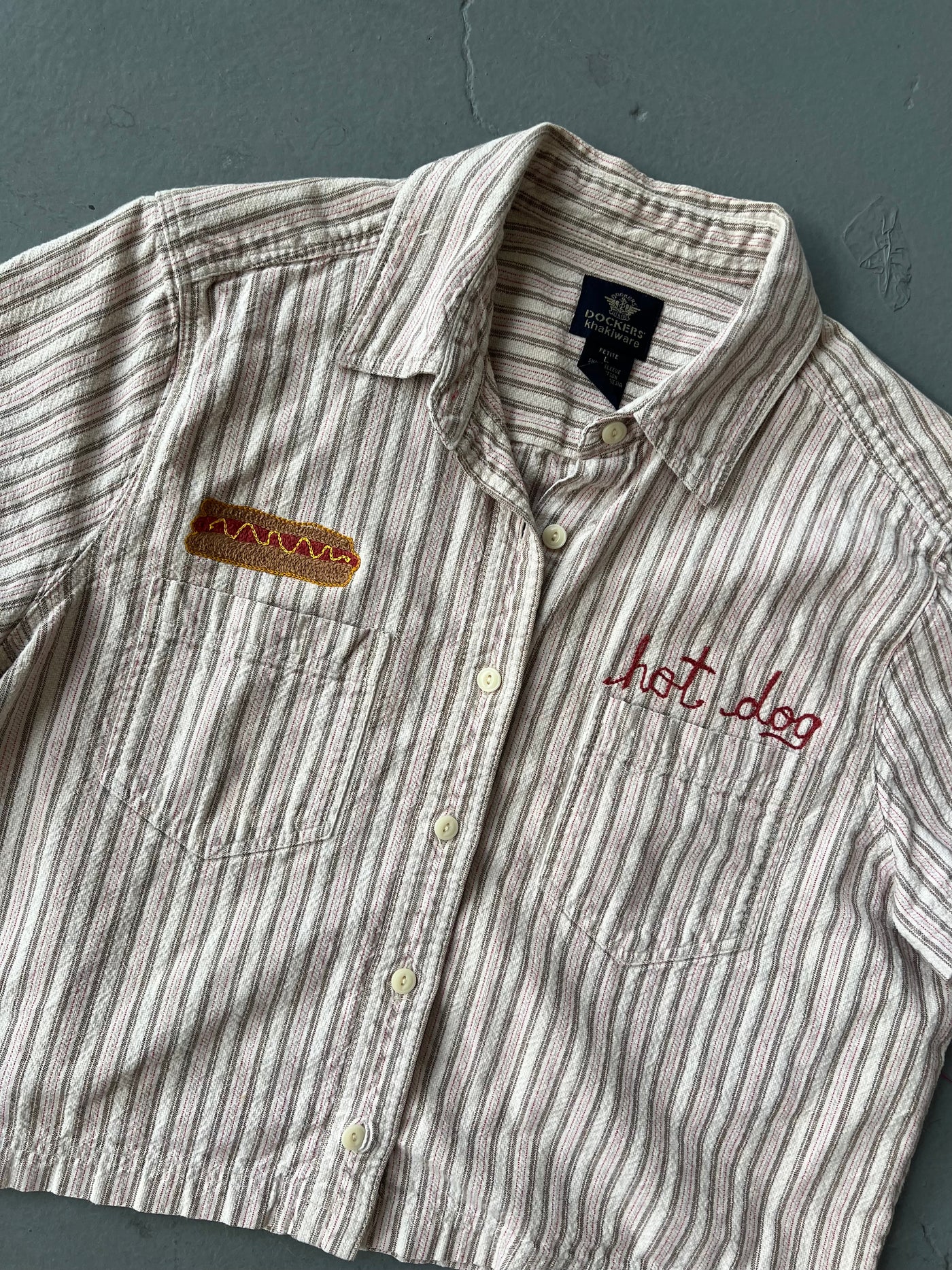 Hot Dog Chain Stitch Shirt L