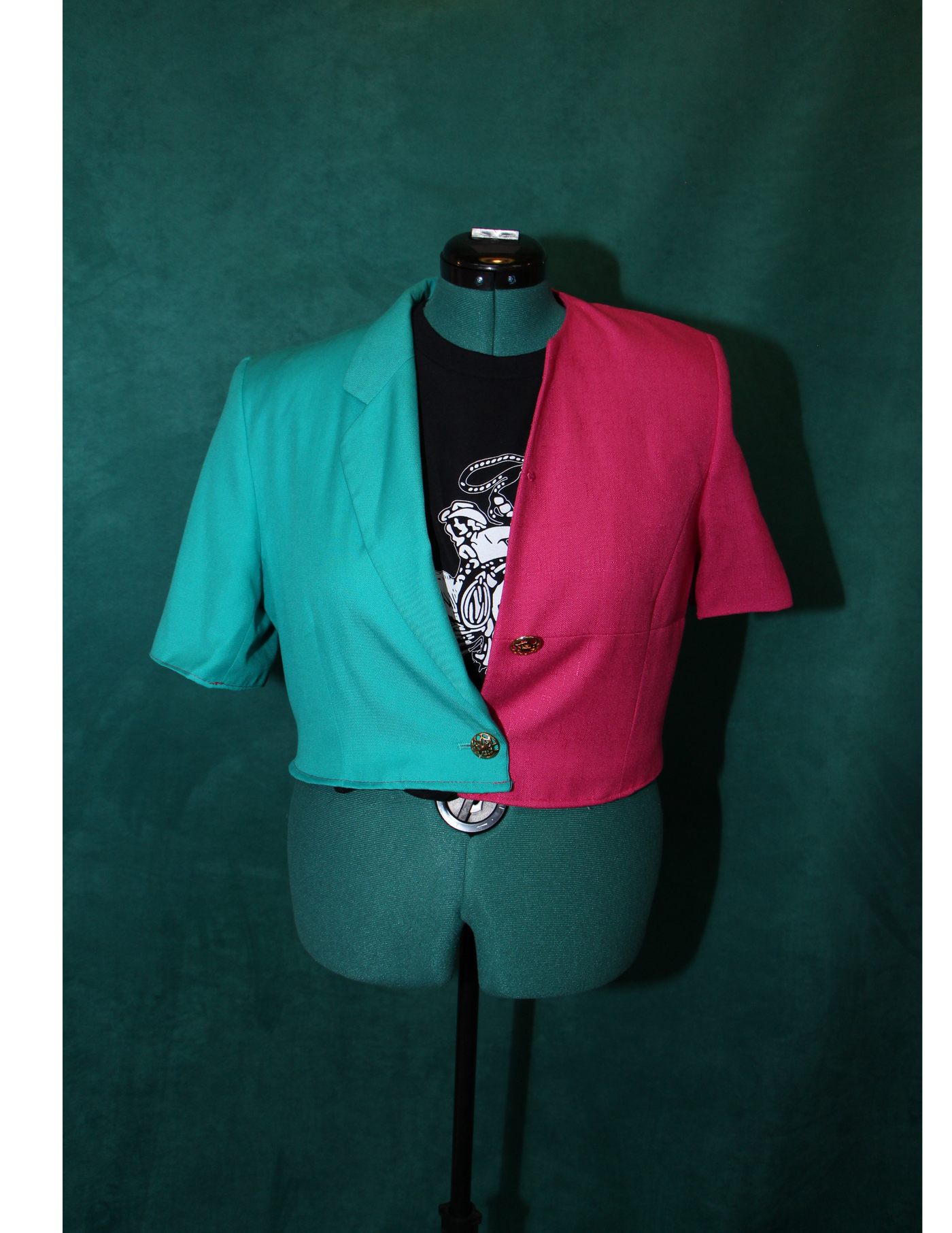 Two Tone Pink and Blue Blazer - Size M