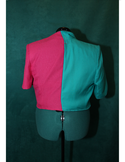 Two Tone Pink and Blue Blazer - Size M