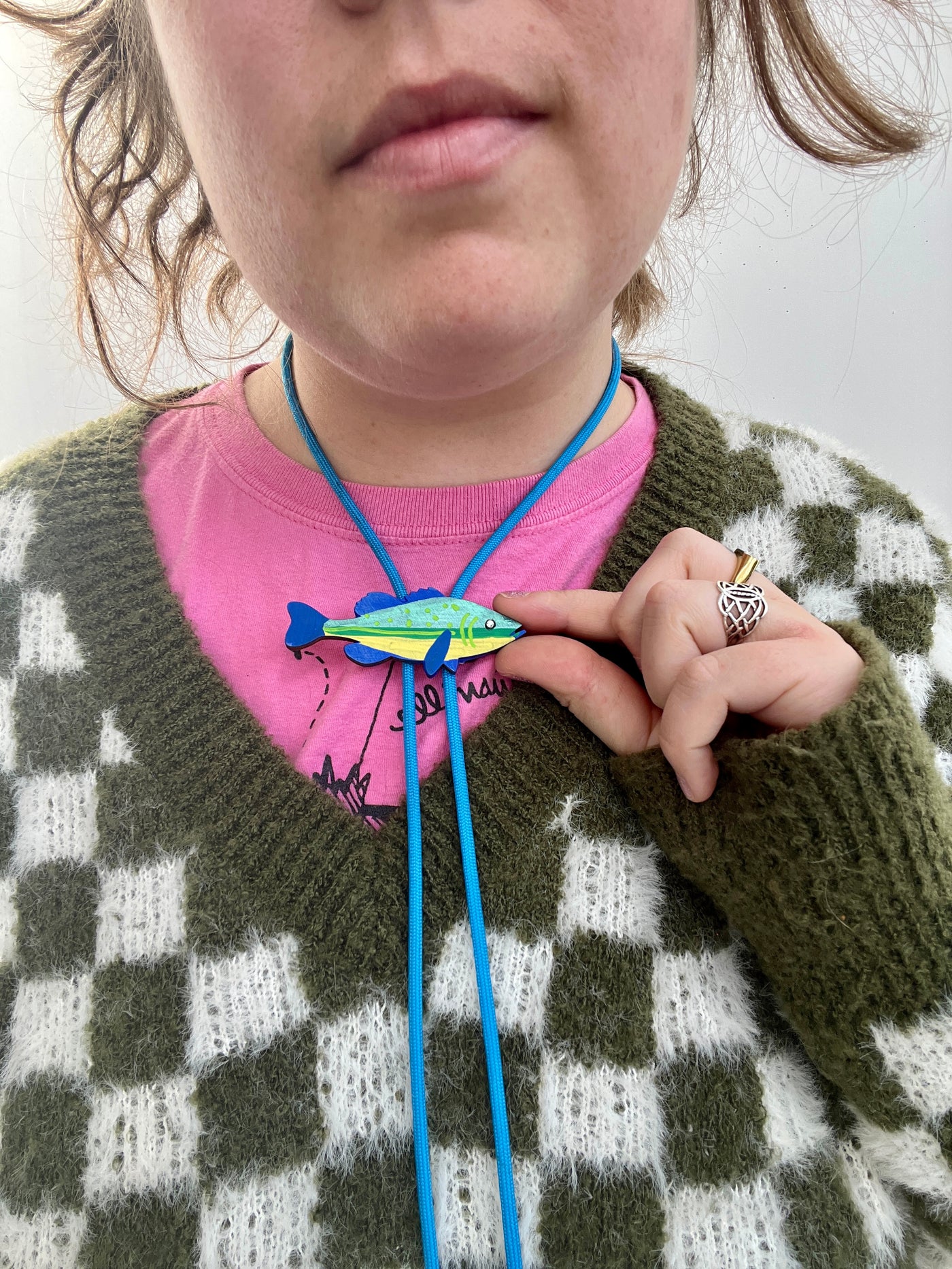 Fish Blue Bolo Tie