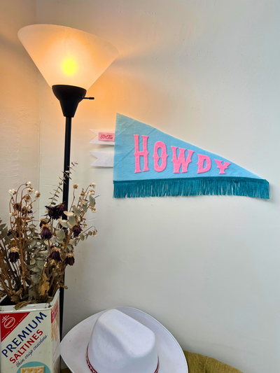 Howdy - Trans Pride Pennant Flag