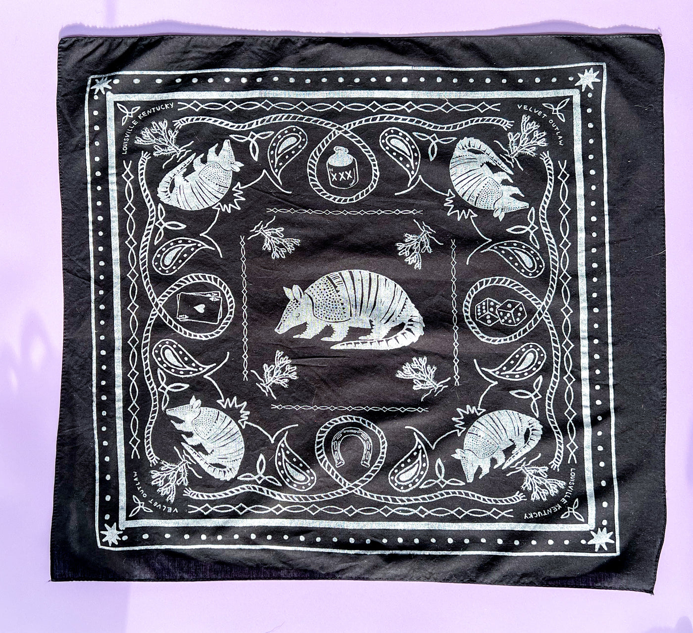 MISPRINTS Armadillo Cotton Bandana - Multiple Colors