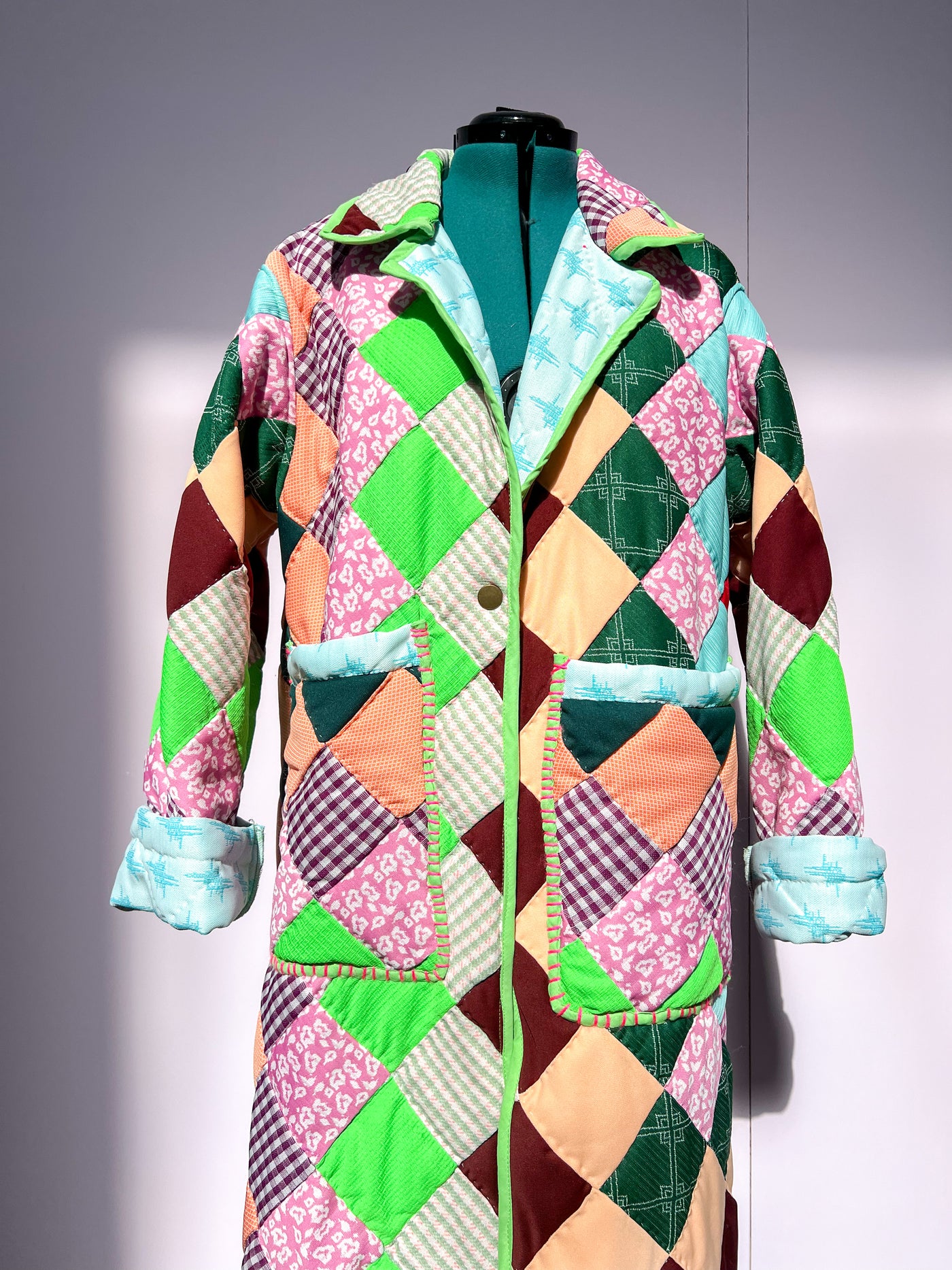 Long Maximalist Quilted Coat 2X