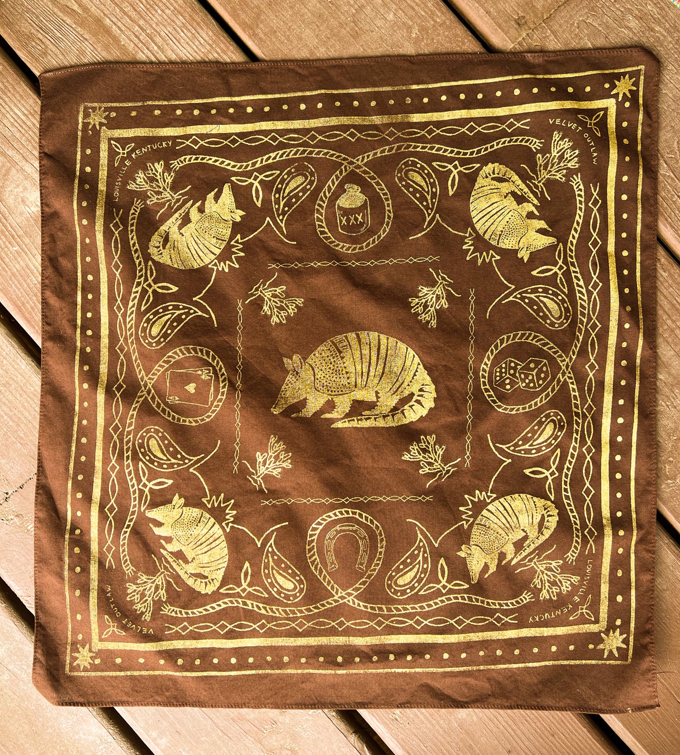Armadillo Cotton Bandana - Multiple Colors