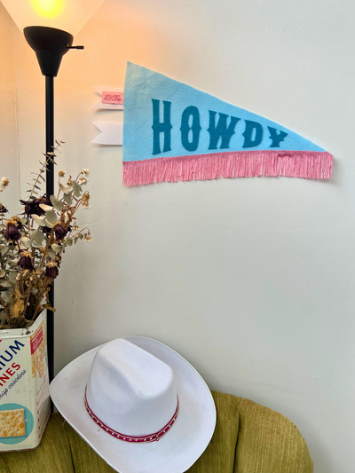 Howdy - Trans Pride Pennant Flag