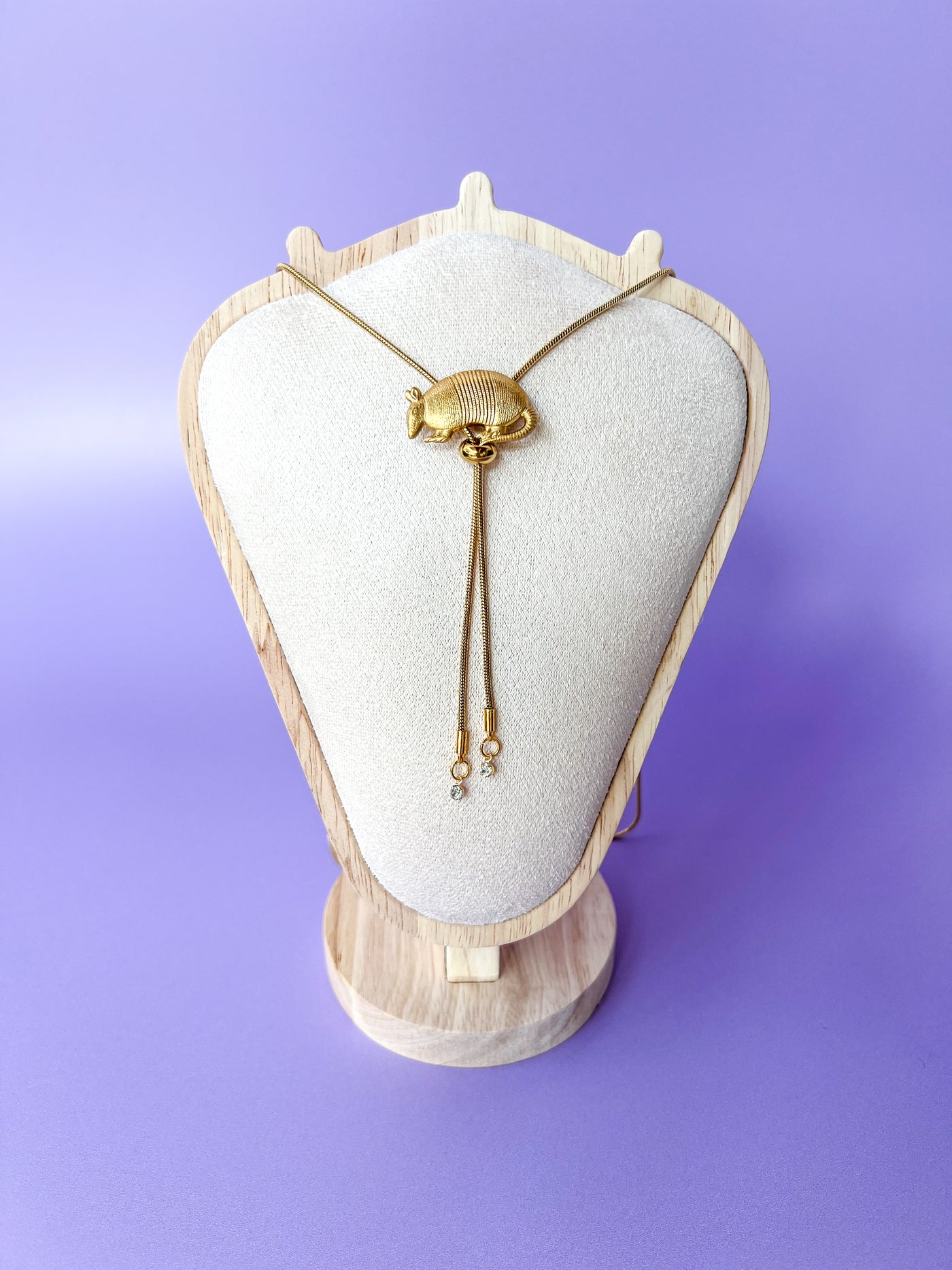 Armadillo Gold Vintage Style Bolo Tie