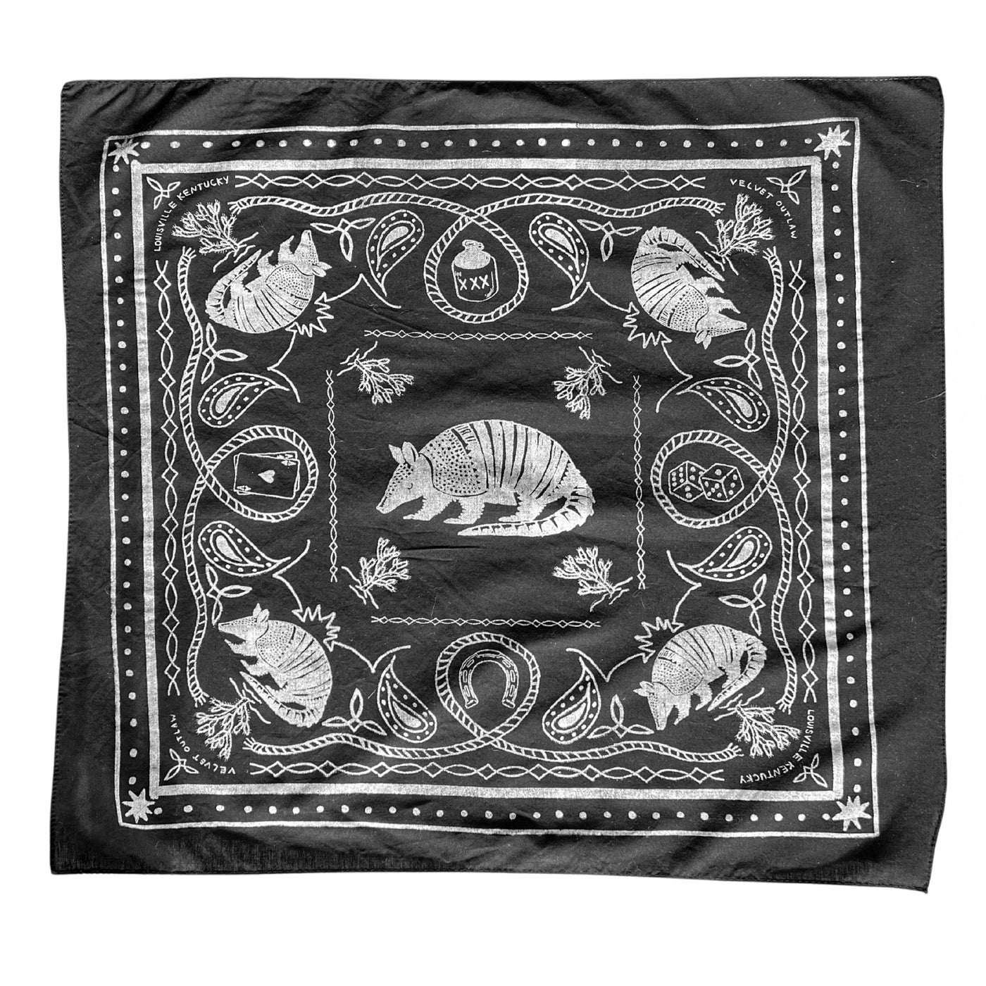Armadillo Cotton Bandana - Multiple Colors